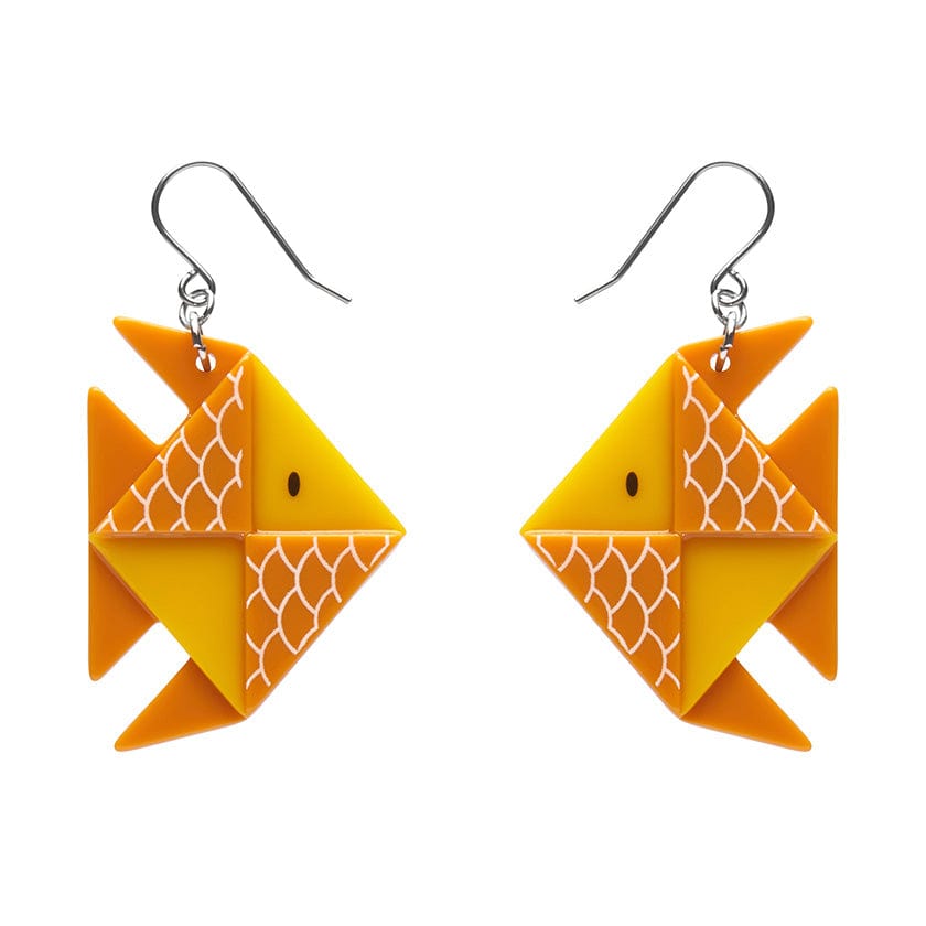 The Memorable Goldfish Drop Earrings  -  Erstwilder  -  Quirky Resin and Enamel Accessories