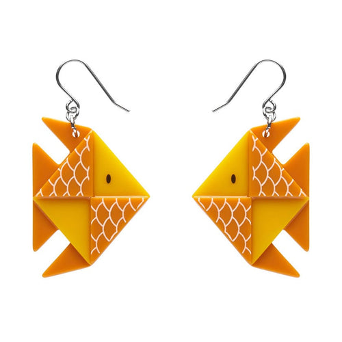 The Memorable Goldfish Drop Earrings  -  Erstwilder  -  Quirky Resin and Enamel Accessories