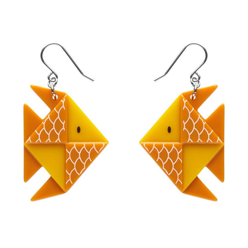 The Memorable Goldfish Drop Earrings  -  Erstwilder  -  Quirky Resin and Enamel Accessories