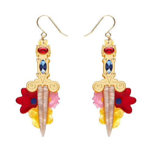 Double-Edged Delight Drop Earrings  -  Erstwilder  -  Quirky Resin and Enamel Accessories