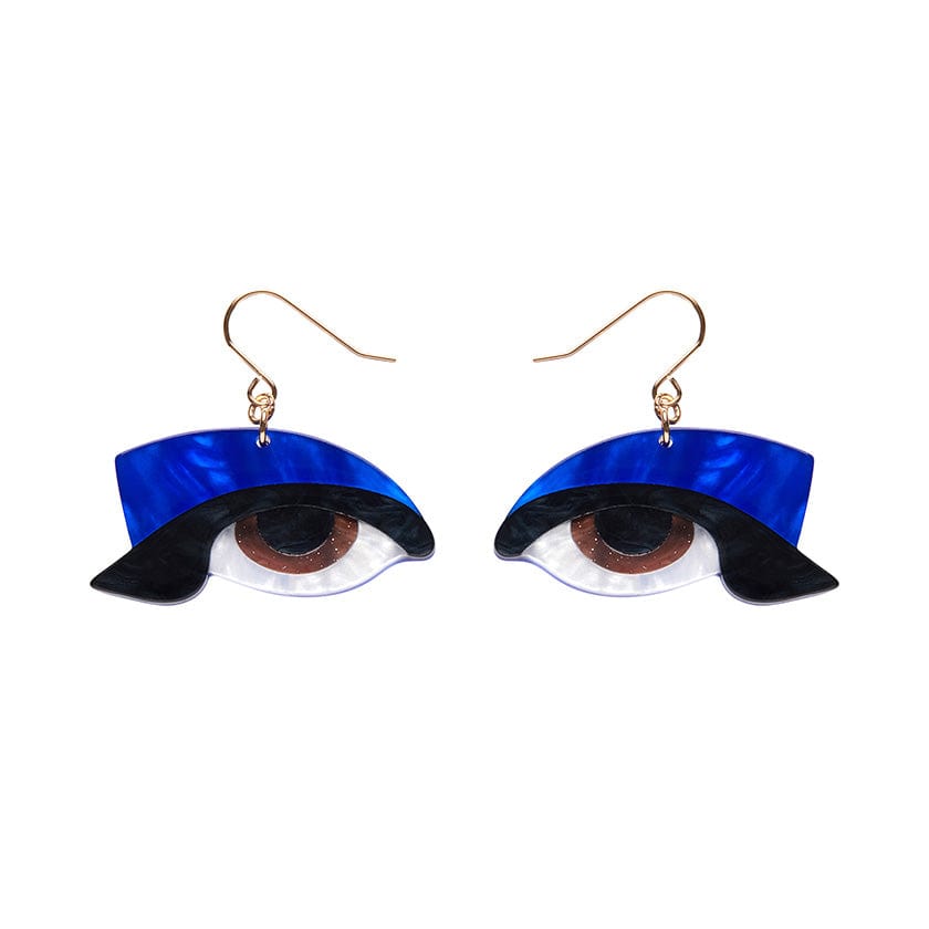 Hypnotic Gaze Drop Earrings  -  Erstwilder  -  Quirky Resin and Enamel Accessories