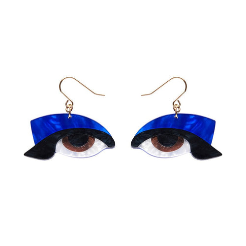 Hypnotic Gaze Drop Earrings  -  Erstwilder  -  Quirky Resin and Enamel Accessories