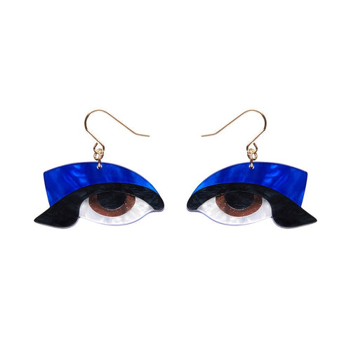 Hypnotic Gaze Drop Earrings  -  Erstwilder  -  Quirky Resin and Enamel Accessories