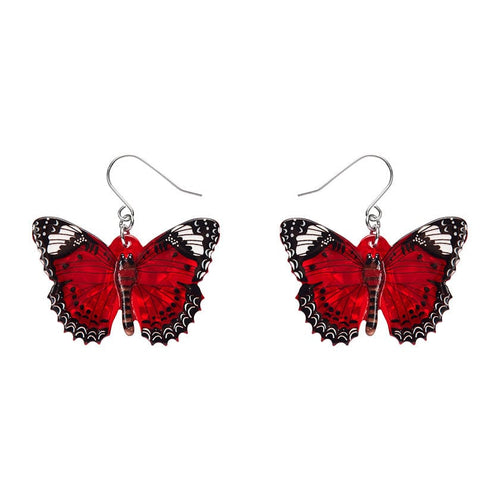 Wings Laced in Red Earrings  -  Erstwilder  -  Quirky Resin and Enamel Accessories