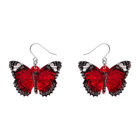 Wings Laced in Red Earrings  -  Erstwilder  -  Quirky Resin and Enamel Accessories