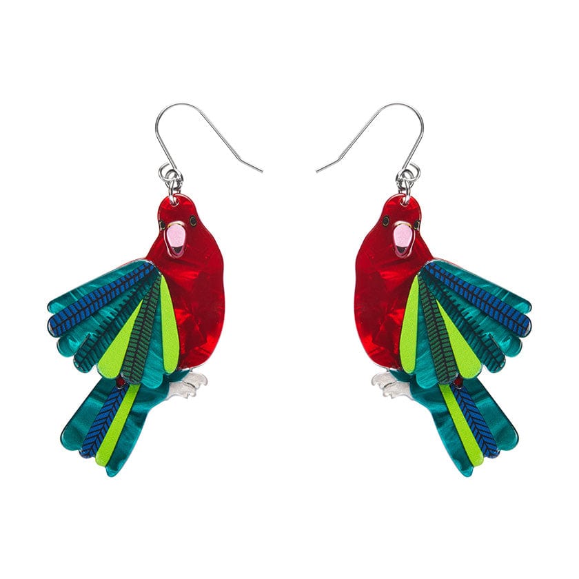 Scarlet Sovereign Earrings  -  Erstwilder  -  Quirky Resin and Enamel Accessories