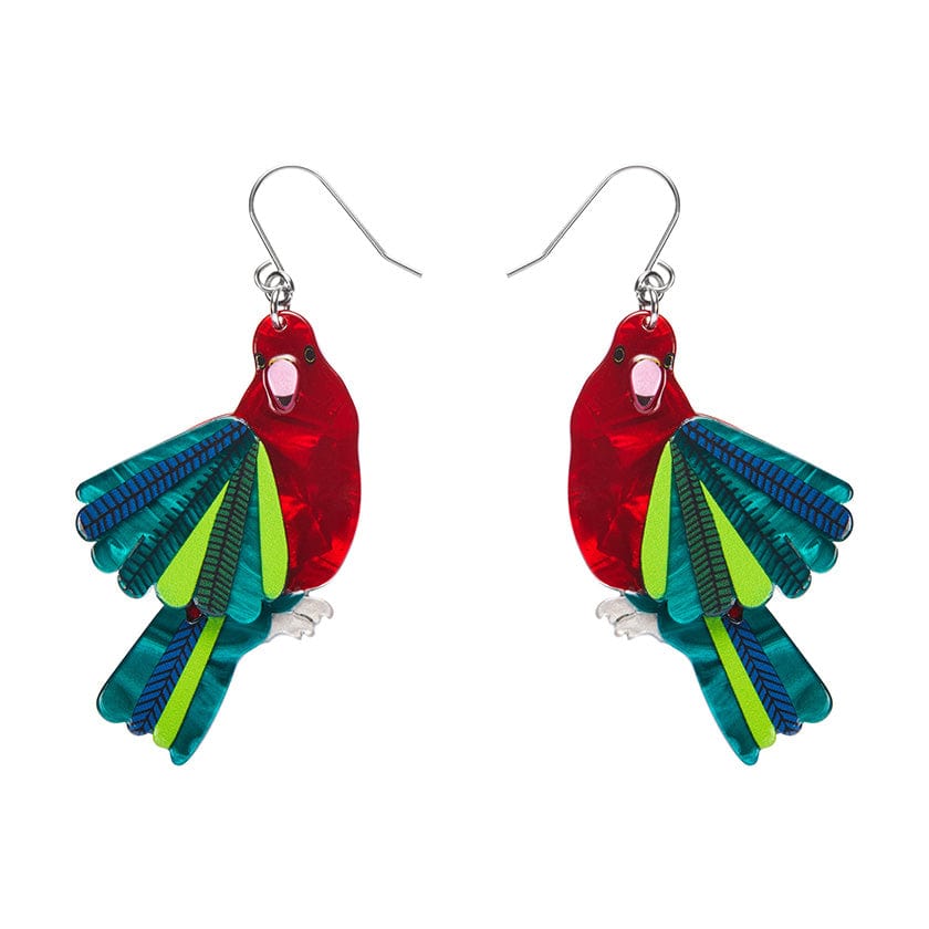 Scarlet Sovereign Earrings  -  Erstwilder  -  Quirky Resin and Enamel Accessories