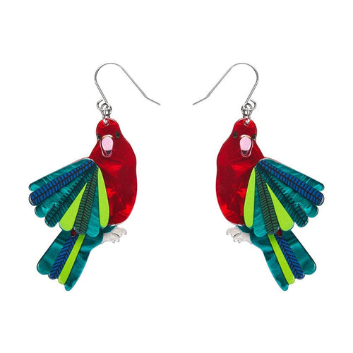 Scarlet Sovereign Earrings  -  Erstwilder  -  Quirky Resin and Enamel Accessories