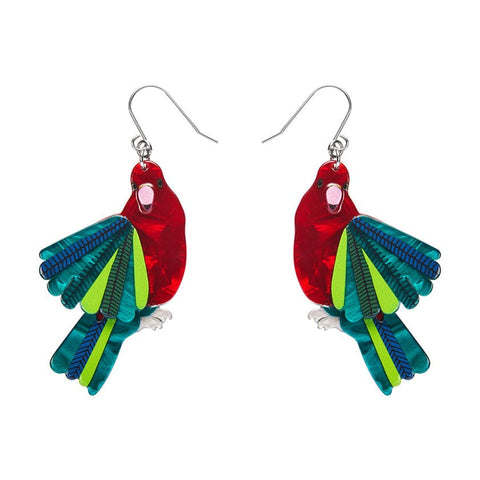 Scarlet Sovereign Earrings  -  Erstwilder  -  Quirky Resin and Enamel Accessories