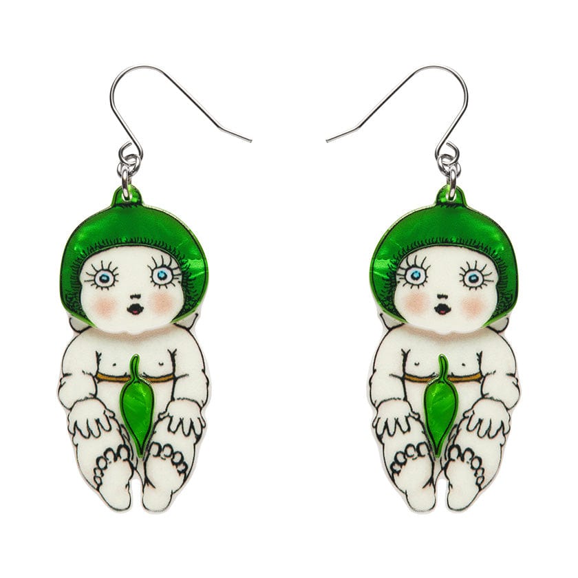 Gumnut Babies Drop Earrings  -  Erstwilder  -  Quirky Resin and Enamel Accessories