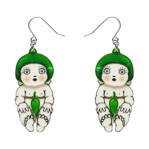 Gumnut Babies Drop Earrings  -  Erstwilder  -  Quirky Resin and Enamel Accessories