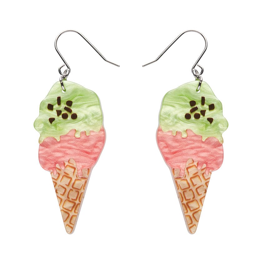 La Dolce Vita Gelato Drop Earrings  -  Erstwilder  -  Quirky Resin and Enamel Accessories
