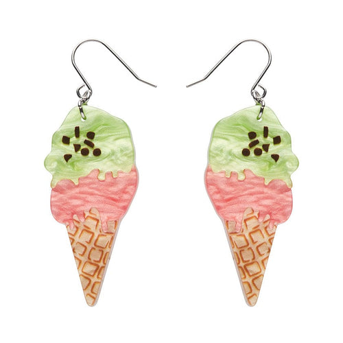 La Dolce Vita Gelato Drop Earrings  -  Erstwilder  -  Quirky Resin and Enamel Accessories