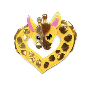 Heart of Africa Giraffes Brooch