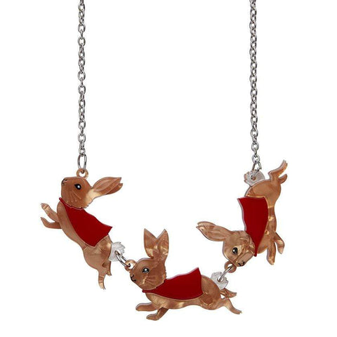 Erstwilder Flopsy, Mopsy & Cottontail Necklace N6790-9010