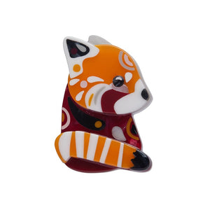The Rakish Red Panda Mini Brooch