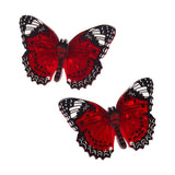 Wings Laced in Red Hair Clips Set - 2 Piece