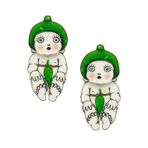 Gumnut Babies Hair Clips Set - 2 Piece  -  Erstwilder  -  Quirky Resin and Enamel Accessories