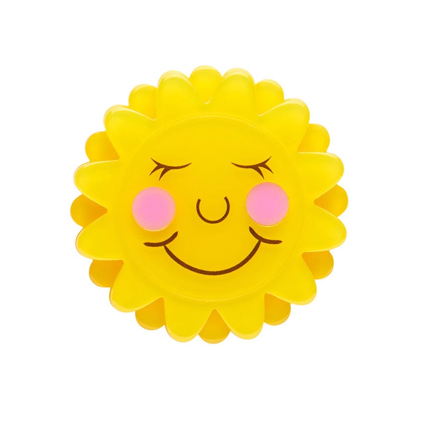 Happy Sun Mini Brooch  -  Erstwilder  -  Quirky Resin and Enamel Accessories