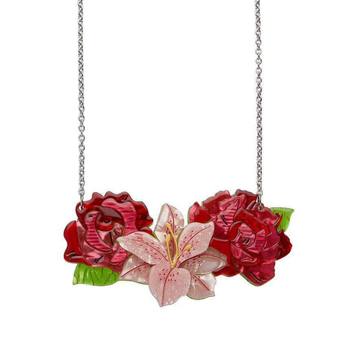 Erstwilder Tickled Pink Flower Necklace (Small) N6801-1020