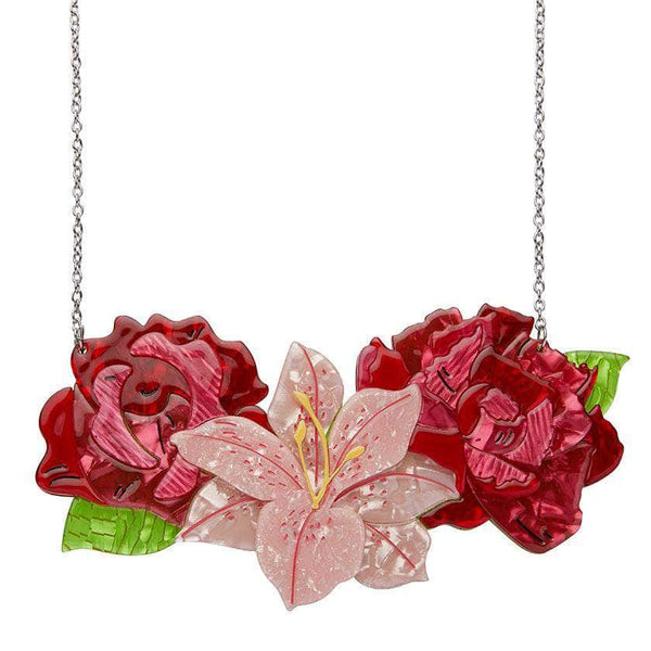 Erstwilder Tickled Pink Flower Necklace (Large) N6802-1020
