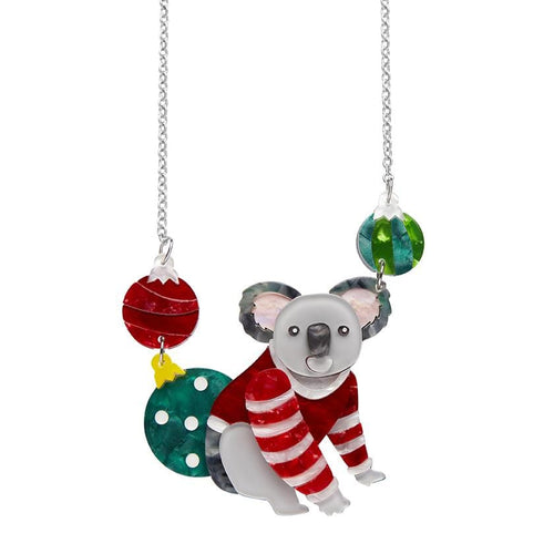Erstwilder Comfy Christmas Koala Necklace N7430-7100
