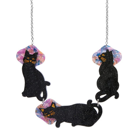 Le Chat Miaule Necklace - Erstwilder - Quirky Resin and Enamel Accessories