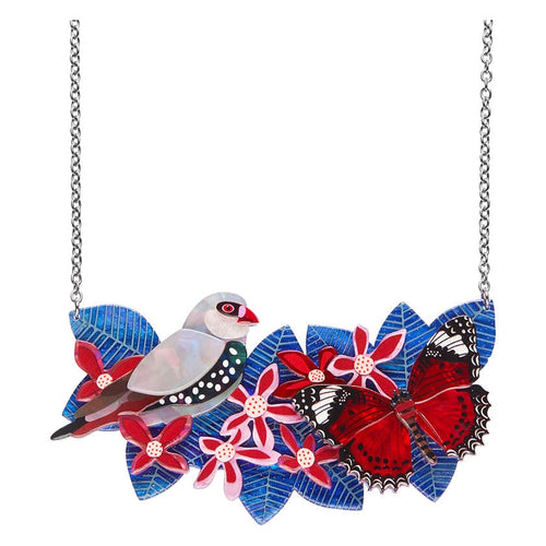 Amongst the Christmas Bush Necklace  -  Erstwilder  -  Quirky Resin and Enamel Accessories