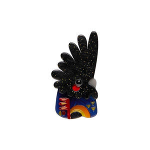 The Rare Red-Tail Cockatoo Mini Brooch