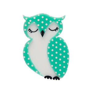 Olive Owl Brooch