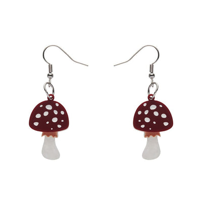 Twinning Toadstools Drop Earrings