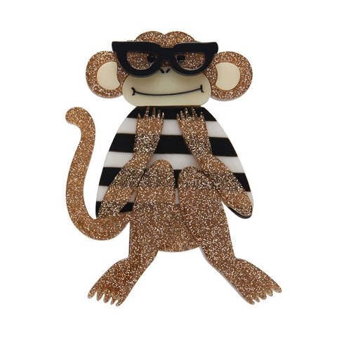 Erstwilder Moe the Monkey Lover Brooch AH1BH15